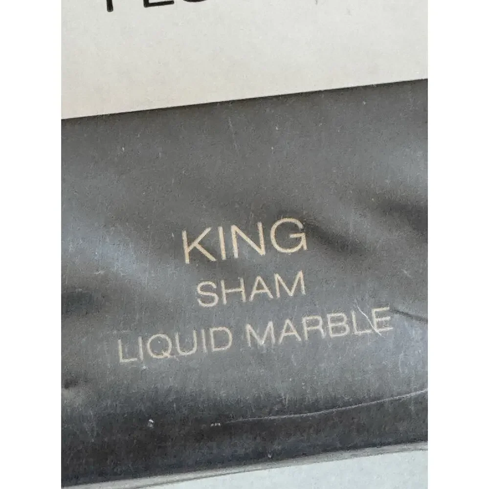 NEW (2) Donna Karen Home Liquid Marble Gold KING Pillow Sham Set